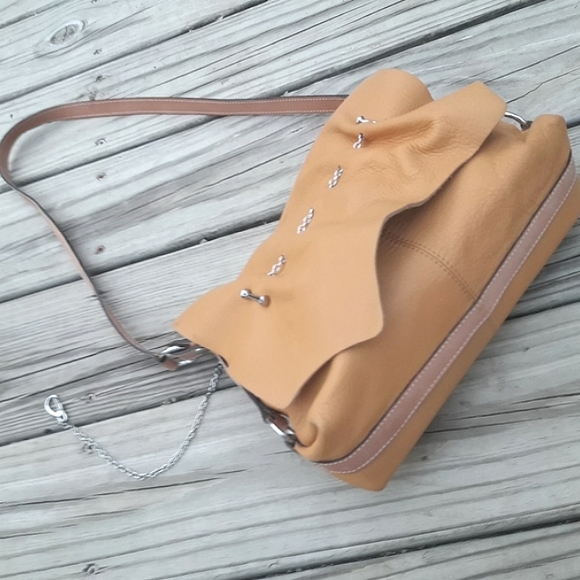 Genuine Leather Purse Natural Raw Soft Leather Bohemian Bag made in Argentina - Picture 3 of 17